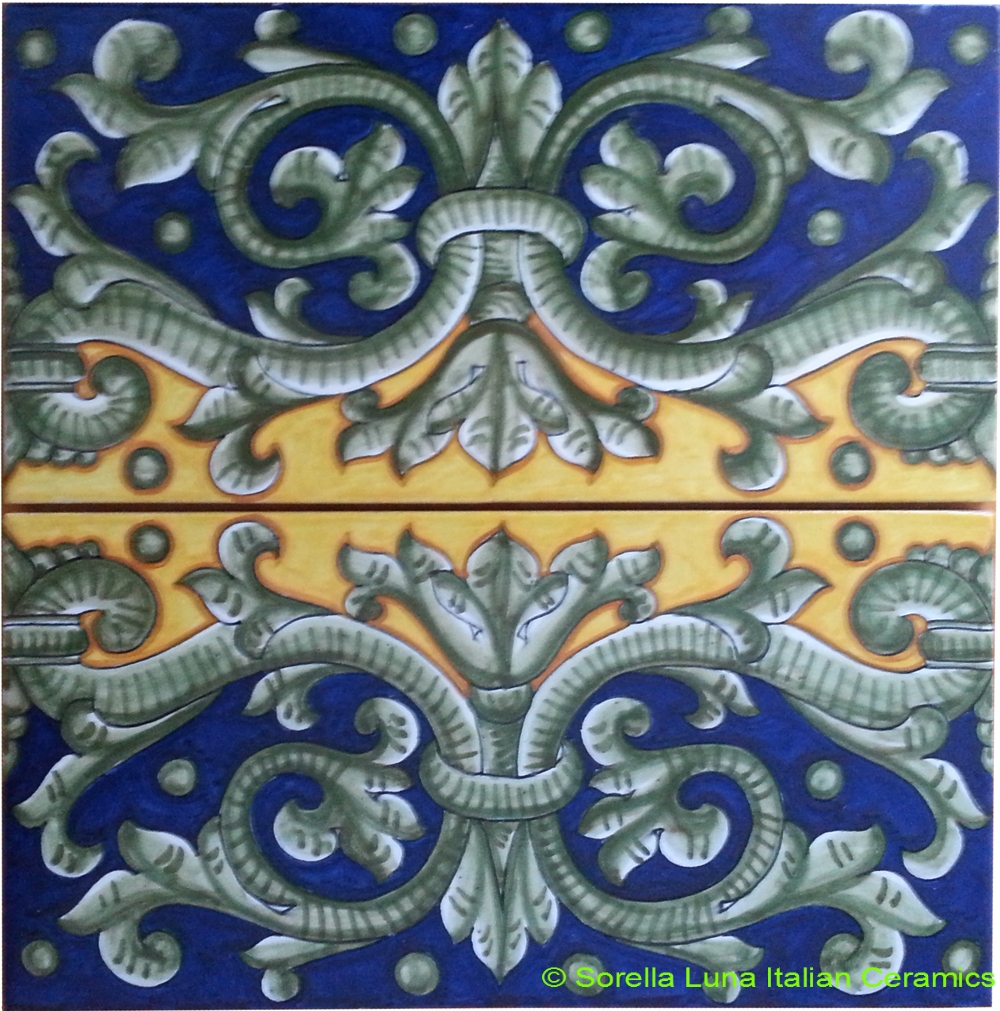 Hand painted Italian Ceramic Tiles